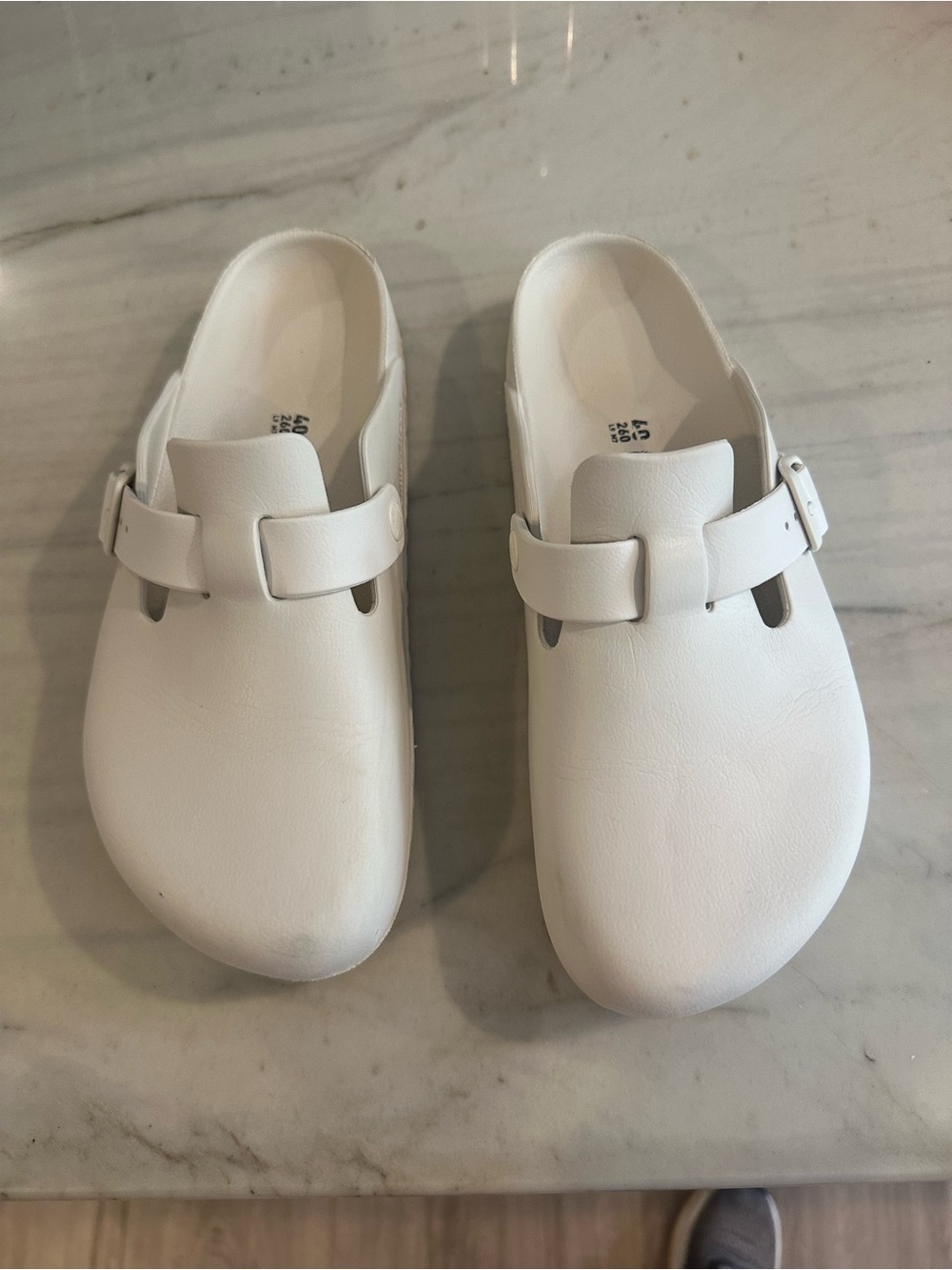 Birkenstock White Clogs Mule Slip-On